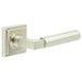 Elegant Satin Nickel Square Door Handle Luxurious Interiors Solid Brass Interior Handle