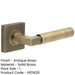 Antique Brass Door Handle Square Plain Rose Westminster Luxury Design Solid Brass Interior Handle-1