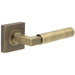 Antique Brass Door Handle Square Plain Rose Westminster Luxury Design Solid Brass Interior Handle