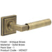 Antique Brass Door Handle Square Stepped Rose Elegant Interiors Solid Brass Interior Handle-1