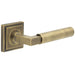 Antique Brass Door Handle Square Stepped Rose Elegant Interiors Solid Brass Interior Handle