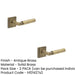 PACK Antique Brass Door Handle Square Stepped Rose Elegant Interiors Solid Brass Interior Handle (1)-1