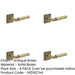 PACK Antique Brass Door Handle Square Stepped Rose Elegant Interiors Solid Brass Interior Handle-1