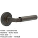Luxurious Dark Bronze Door Handle Plain Rose Solid Brass Interior Handle-1