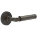 Luxurious Dark Bronze Door Handle Knurled Rose Elegant Interiors Solid Brass Interior Handle