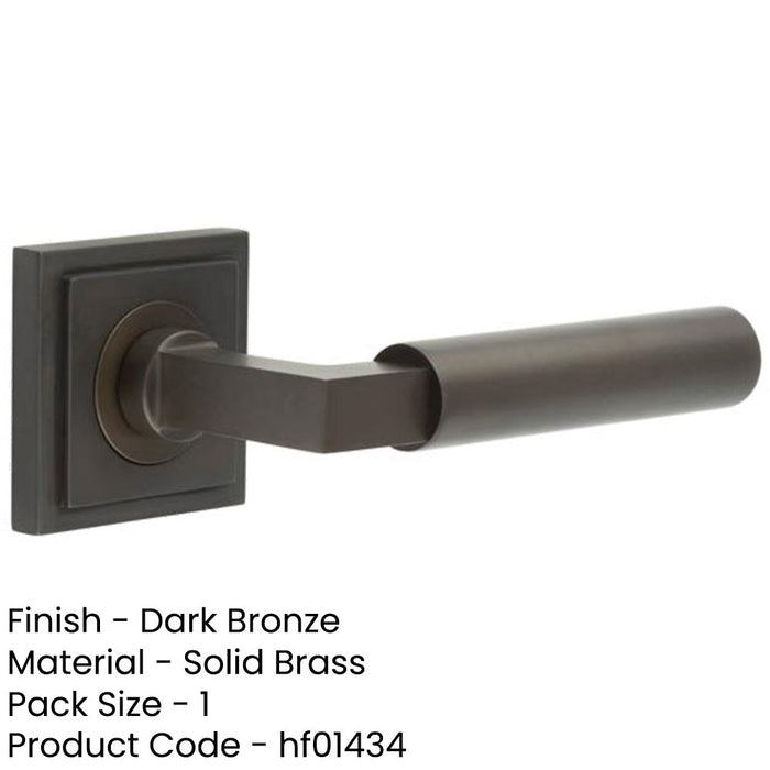 Luxurious Dark Bronze Square Door Handle Elegant Interiors Solid Brass Interior Handle-1