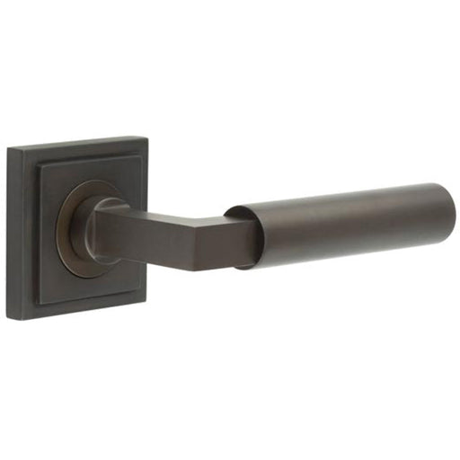 Luxurious Dark Bronze Square Door Handle Elegant Interiors Solid Brass Interior Handle