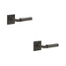 PACK Luxurious Dark Bronze Square Door Handle Elegant Interiors Solid Brass Interior Handle (1)