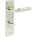 Polished Nickel Bathroom Door Handle with Backplate Turn Release Solid Brass Interior Handle (13)