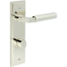 Elegant Polished Nickel Bathroom Door Handle with Turn Release Mechanism Solid Brass Interior Handle