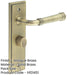 Antique Brass Bathroom Door Handle with Backplate Turn Release Mechanism Solid Brass Interior Handle (1)-1