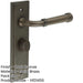 Elegant Dark Bronze Bathroom Door Handle with Backplate Turn Release Solid Brass Interior Handle (8)-1