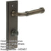 Elegant Dark Bronze Door Handle with Backplate Turn Release Bathrooms Solid Brass Interior Handle-1