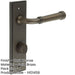 Stylish Dark Bronze Door Handle with Backplate Bathrooms Solid Brass Interior Handle-1