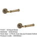 PACK Antique Brass Door Handle with Plain Rose Design Solid Brass Interior Handle (1)-1