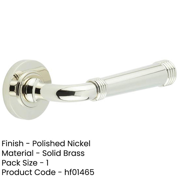 Elegant Polished Nickel Door Handle with Traditional Design Solid Brass Interior Handle-1