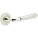 Elegant Chamfered Rose Door Handle Polished Nickel Solid Brass Interior Handle (2)