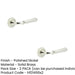 PACK Elegant Chamfered Rose Door Handle Polished Nickel Solid Brass Interior Handle (5)-1