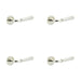 PACK Elegant Polished Nickel Knurled Door Handle Stylish Interiors Solid Brass Interior Handle