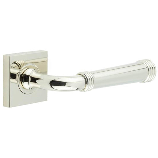 Elegant Square Polished Nickel Door Handle Modern Homes Solid Brass Interior Handle