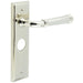 Elegant Polished Nickel Bathroom Door Handle with Backplate Solid Brass Interior Handle