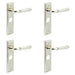 PACK Elegant Polished Nickel Bathroom Door Handle with Backplate Solid Brass Interior Handle