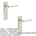 PACK Elegant Polished Nickel Door Handle with Euro Backplate Solid Brass Interior Handle (10)-1
