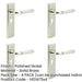 PACK Elegant Polished Nickel Door Handle with Euro Backplate Solid Brass Interior Handle (4)-1