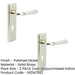 PACK Elegant Polished Nickel Door Handle with Euro Backplate Solid Brass Interior Handle (11)-1