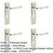 PACK Elegant Polished Nickel Door Handle with Euro Backplate Solid Brass Interior Handle (5)-1