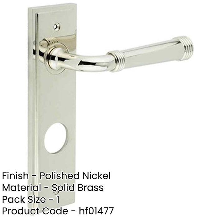 Elegant Polished Nickel Bathroom Door Handle with Backplate Solid Brass Interior Handle (1)-1