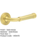 Elegant Satin Brass Door Handle with Traditional Design Solid Brass Interior Handle-1