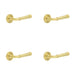 PACK Elegant Satin Brass Door Handle with Traditional Design Solid Brass Interior Handle