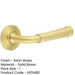 Satin Brass Chamfered Rose Door Handle Stylish Interiors Solid Brass Interior Handle-1