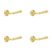 PACK Satin Brass Chamfered Rose Door Handle Stylish Interiors Solid Brass Interior Handle