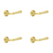 PACK Elegant Reeded Satin Brass Door Handle Timeless Style Solid Brass Interior Handle