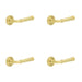 PACK Elegant Knurled Satin Brass Door Handle Modern Homes Solid Brass Interior Handle