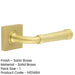 Elegant Square Satin Brass Door Handle with Contemporary Design Solid Brass Interior Handle-1