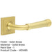 Elegant Square Stepped Satin Brass Door Handle Modern Homes Solid Brass Interior Handle-1