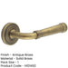 Antique Brass Stepped Rose Door Handle Elegant Durable Design Solid Brass Interior Handle-1