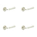 PACK Elegant Satin Nickel Door Handle with Traditional Rose Design Solid Brass Interior Handle