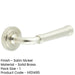 Elegant Satin Nickel Door Handle with Stepped Rose Design Modern Interiors Solid Brass Interior Handle-1