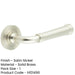 Elegant Satin Nickel Reeded Door Handle Stylish Interiors Solid Brass Interior Handle-1