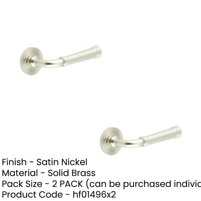 PACK Elegant Satin Nickel Reeded Door Handle Stylish Interiors Solid Brass Interior Handle (1)-1