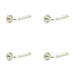 PACK Elegant Satin Nickel Reeded Door Handle Stylish Interiors Solid Brass Interior Handle