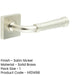 Elegant Satin Nickel Square Door Handle Modern Interiors Solid Brass Interior Handle-1