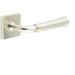 Elegant Satin Nickel Square Door Handle Modern Interiors Solid Brass Interior Handle