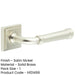 Elegant Satin Nickel Square Stepped Door Handle Home Office Solid Brass Interior Handle-1