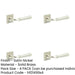 PACK Elegant Satin Nickel Square Stepped Door Handle Home Office Solid Brass Interior Handle-1