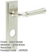 Luxury Satin Nickel Door Handle Bathroom with Elegant Backplate Solid Brass Interior Handle-1